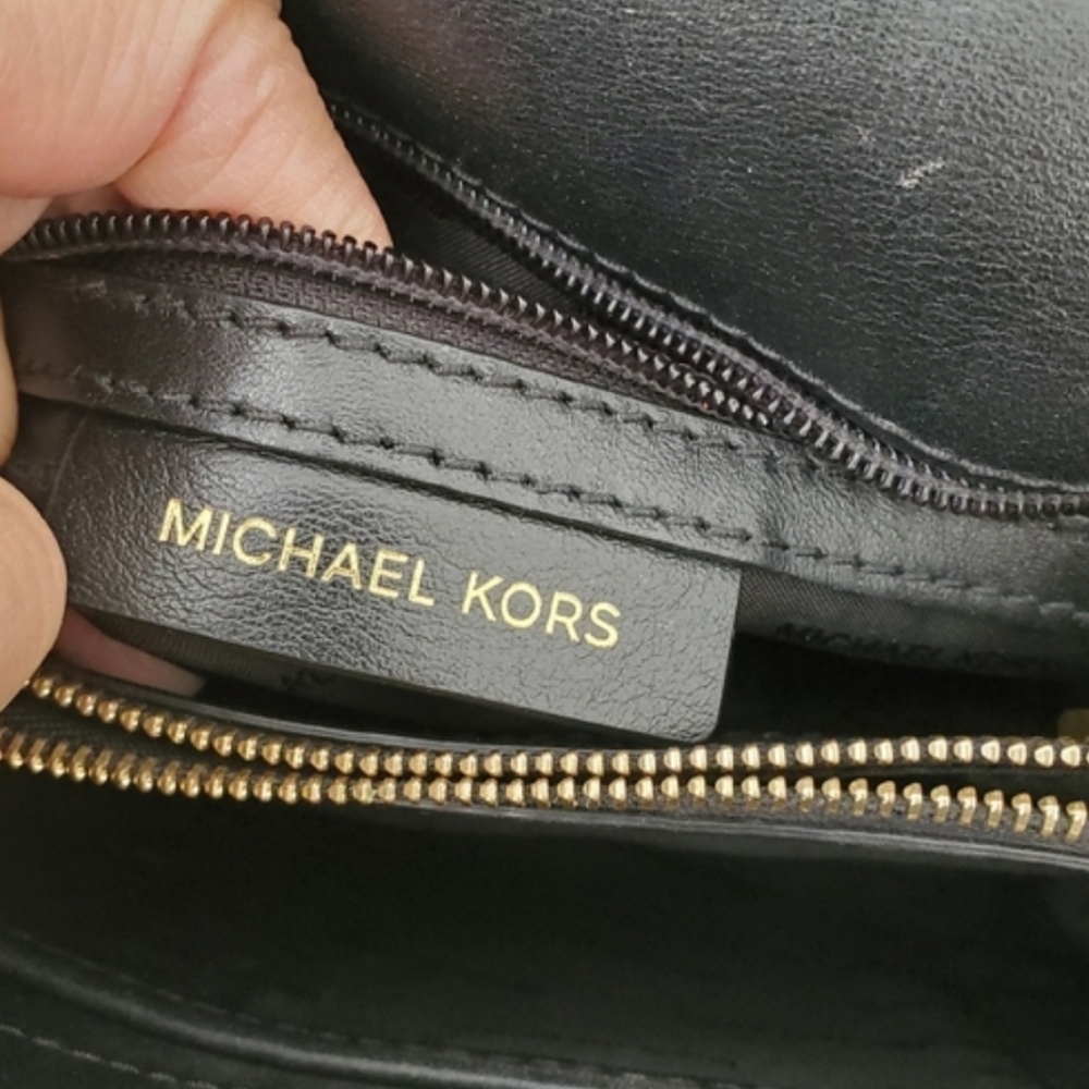 Michael Kors Studded Whitney Black Crossbody Shoulder Bag - Picture 13 of 14